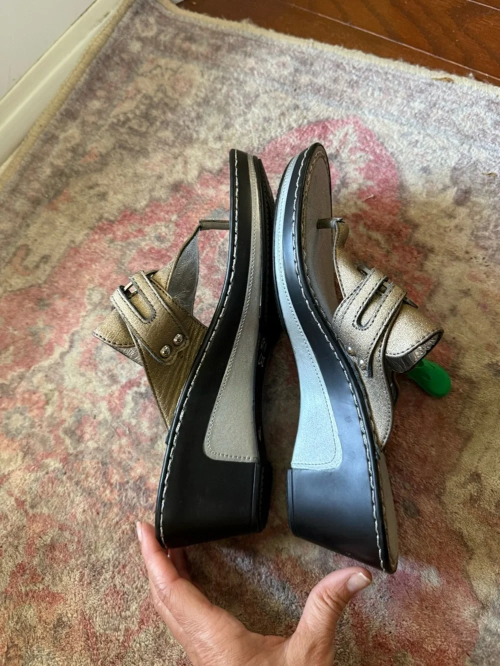 Alegria Lola Naturally Wedge Sandal pewter gray EURO 41 10.5 11